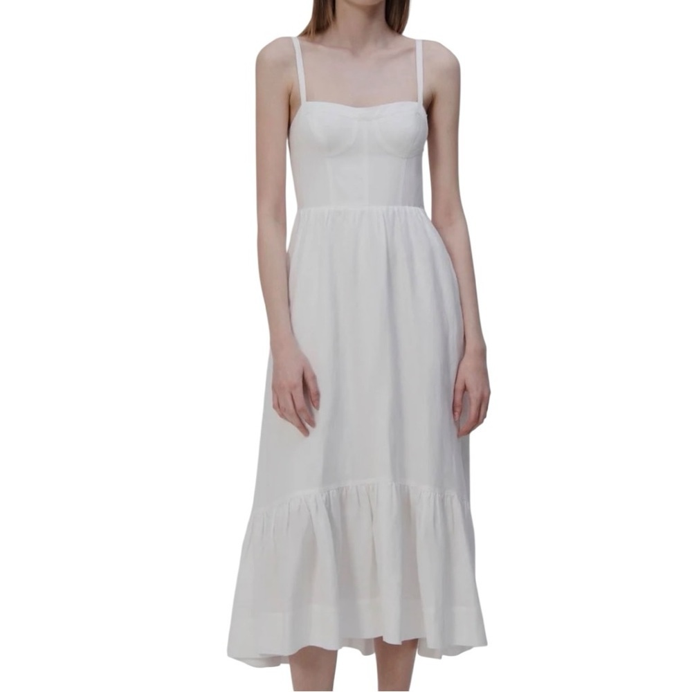 Jonathan Simkhai Linen Blend Bustier Sundress